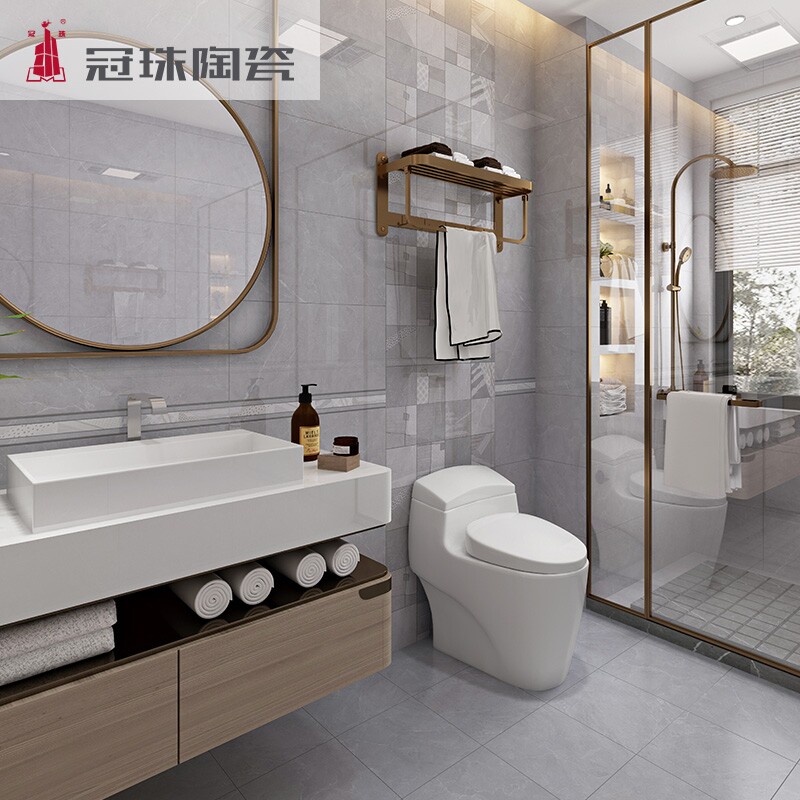 Crown bead ceramics Household living room dining floor tiles Environmental protection technology Anti-slip and wear-resistant Simple GF B60608