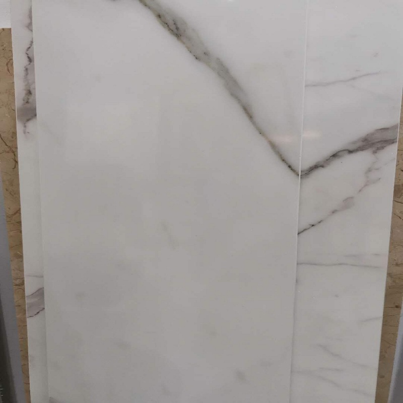 Lan's rock slab suspension TV background wall tile simple modern marble light luxury living room film and television wall