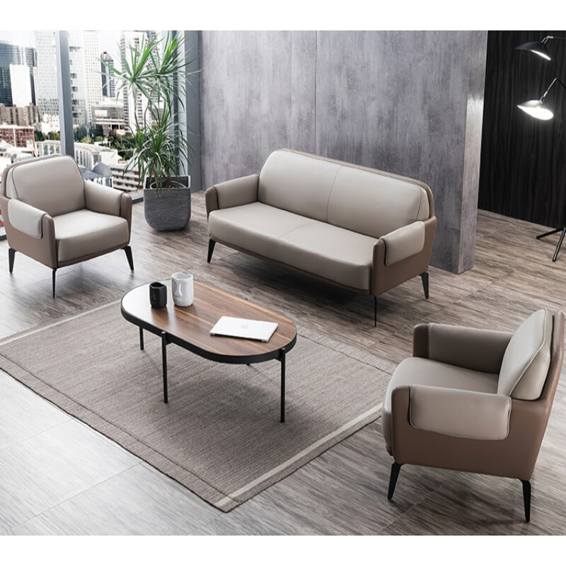 Ziyu Office Sofa Brief Modern Tea Table Composition Suit Business Reception Lounge Guest Trio in talks