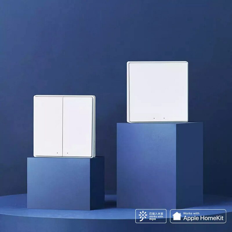 Green Meter Aqara Wireless Switch D1 (Wall Attached Double Key Version) Intelligent Light Control Wirless Type 86 Panel