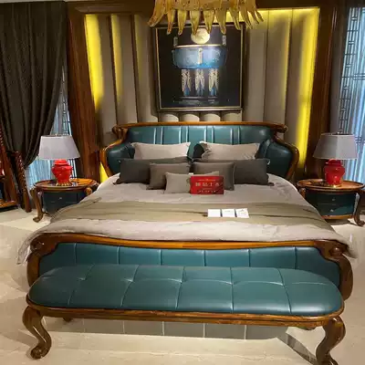 Antonio S903 Wujin solid wood bedroom furniture set combination 6 pieces-bed bedside table bedend makeup stool mirror