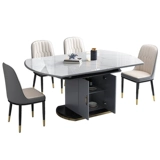 雅麦嘉 Итальянский легкий роскошный современный светлый светло -рок -тарелка Столовый стол простые квадратные круги