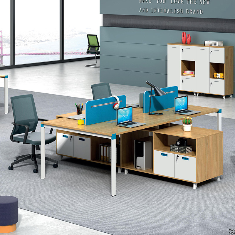 Pigue (paiger) office furniture screen station staff table modern minimalist with a cabinet