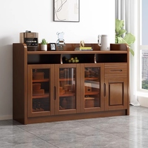 Eisenai solid wood sideboard kitchen cupboard storage cabinet multifunctional wine cabinet guest dining room partition with glass