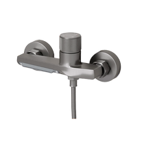 Meiqisheng all-copper gun gray shower set faucet hot and cold triple rain shower head household flower shower head