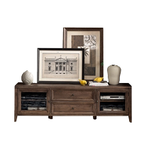 Saintisburg solid wood American floor cabinet small apartment living room storage cabinet Nordic simple coffee table TV cabinet combination