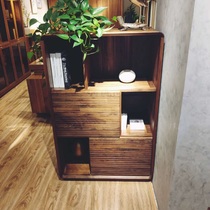 (Hot-selling Internet celebrity product) American solid wood healthy and environmentally friendly multifunctional living room simple style Yuzhizhen partition