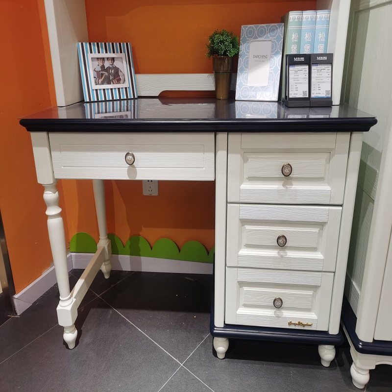 Songbu Kingdom Noble Solid Wood Desk GT038 Pure White Pink Blue With Drawer Eco-friendly Eurostyle Brief practical