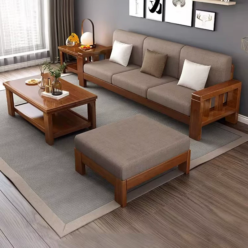 雅麦嘉 Modern and minimalistic sofa from natural wood, furniture