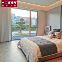 Moser IV110 aluminum clad wood system window solid wood sound insulation and heat insulation glass flat opening floor-to-ceiling balcony window customization
