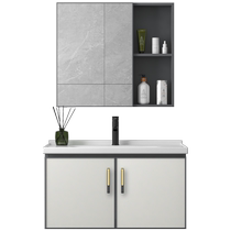 Meiqisheng cream style bathroom cabinet combination wall-mounted washbasin pool ceramic integrated basin washbasin