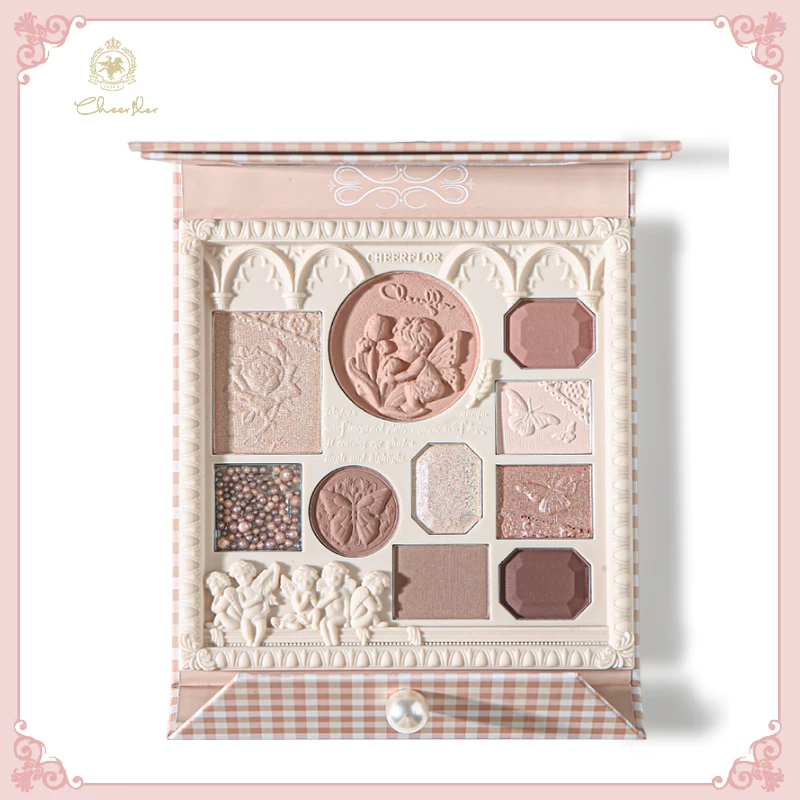 Палетка теней для век Cheerflor Angel Relief Earth Color Comprehensive Eyeshadow Palette Genuine Matte Natural Light Makeup Color