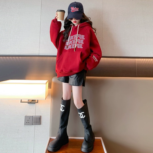 Утепленная толстовка, пуховик, детский зимний комплект, подходит для подростков, увеличенная толщина