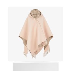 Hong Kong Direct Mail Trendy Luxury Fendi Women's Cape Pale Pink Wool and Cashmere Cape