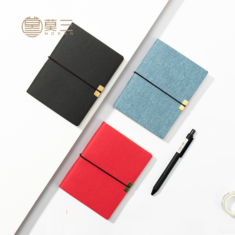 Mo San notebook thickened simple a6 small portable college student diary pocket small fresh medical nurse portable notepad business custom printable logo simple literary horizontal line book