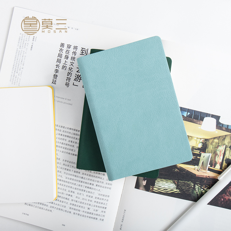 Mo San Stationery Mini Blank Book Trumpet Portable Simple Small Book South Korea Portable Hand-painted Notebook Cute Small Fresh Pocket Hand Ledger Thickened A6 Notepad College Students