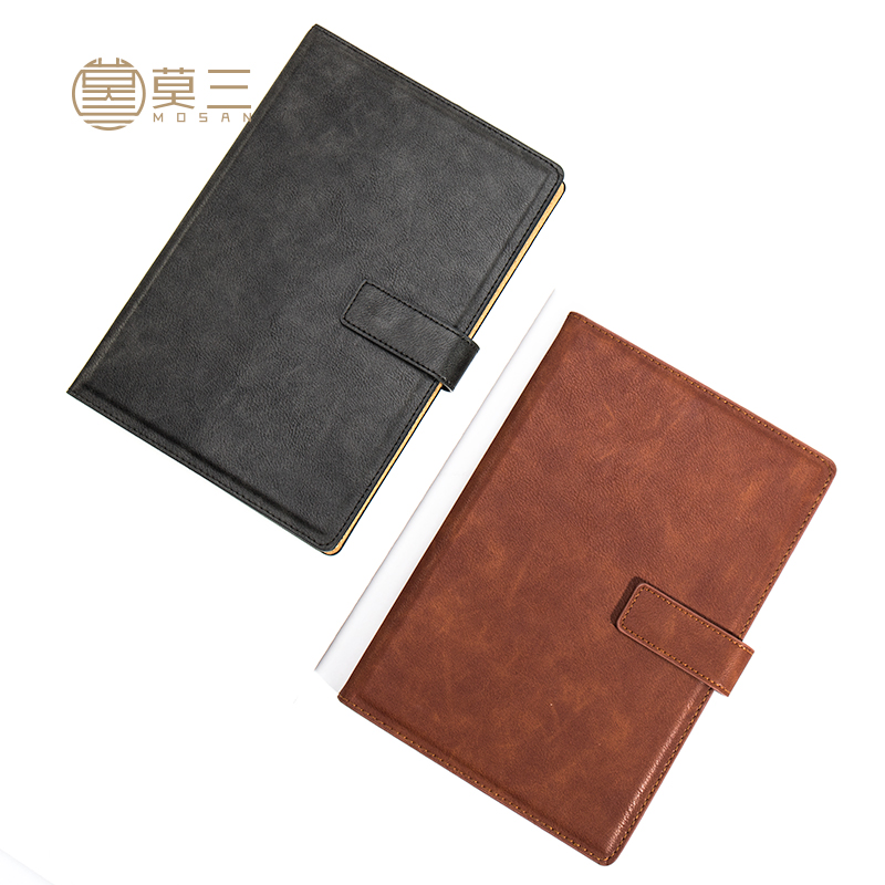 Mo three stationery notebook Thickening Jane About Thick Benson University Student Notepad Cover Hard Shell Black Day Note Ben Pu Leather Notebook Line Clothing This Custom Art And Art Refined Business Gift Benson-Taobao