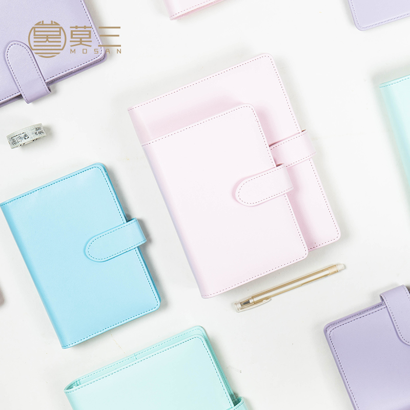 Mosan Stationery A5 Removable Mesh Case Demovable Grid Blockbook Ultra Thick Book Korean Personality Creativity Portable Little Book A6 Macaron Square square This Artistic and Artistic Diary