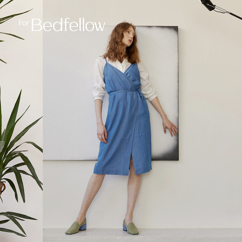 Forbedfellow denim dress women's summer suspender nightdress high-quality home service can be worn outside holiday skirt