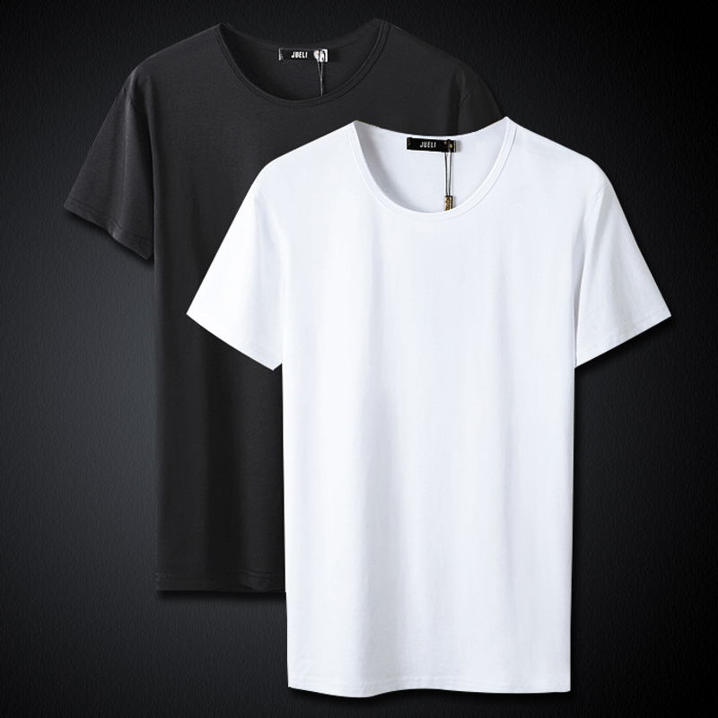 Modal Short-Sleeve T-Shirt for Men, Quick-Drying, Round Neck, Slim Fit, Pure White Ice Silk Half-Sleeve, High-End Ice-Feel Underwear Base Layer