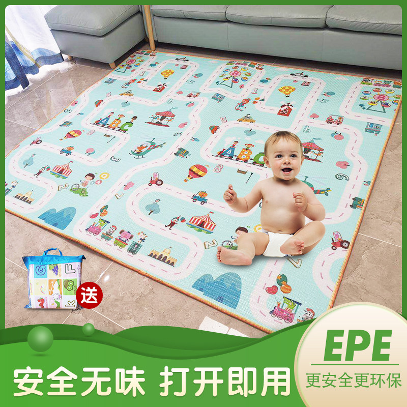 Baby learning to climb the floor mat Baby climbing mat Children's game blanket Living room moisture-proof children thickened foam mat
