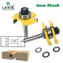 8 shank three-teeth T-type tenon jointer Knife Flooring Knife Woodcutter Wood Milling Cutter Tungsten Steel Milling Cutter Lotte Leveh