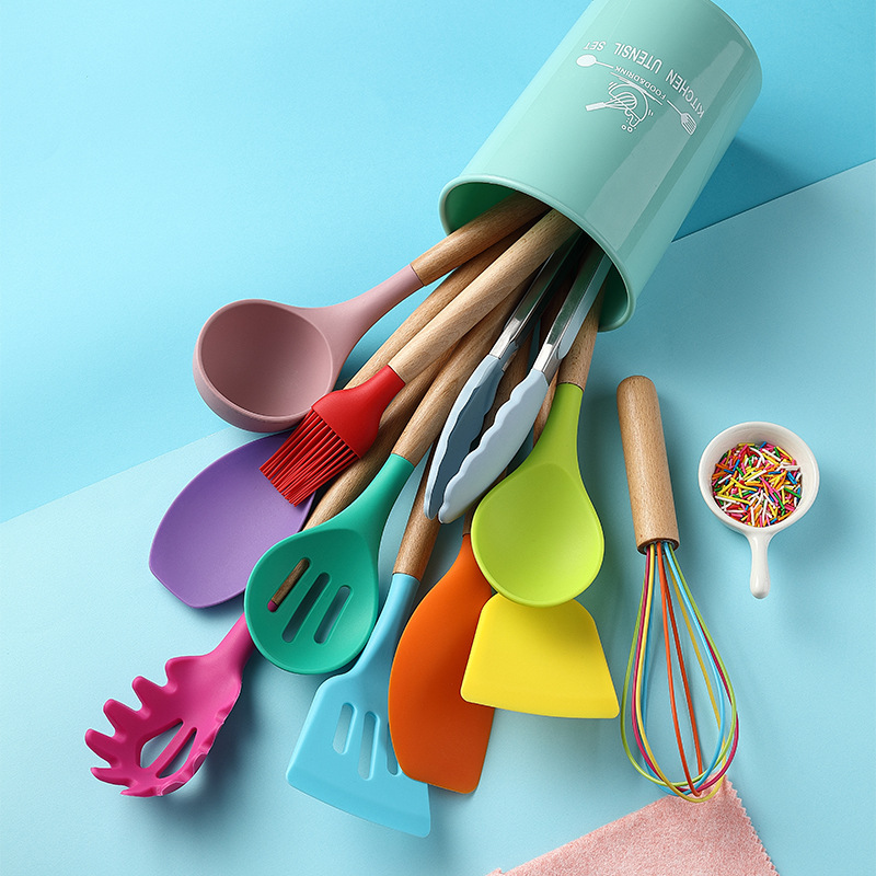 Non-Stick special silicone shovel does not hurt spatula household cooking shovel cooking spoon shovel high temperature soup spoon kitchen set set