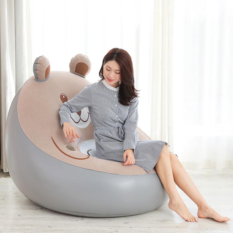 Lazy sofa single reclining and sleeping inflatable sofa bedroom empty guest air sand folding F15 living room sent to small apartment network
