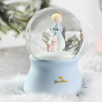 Dream Crystal Ball Music Box Music Box Music box rotating snowflake with lamp creative children Girl child room birthday gift