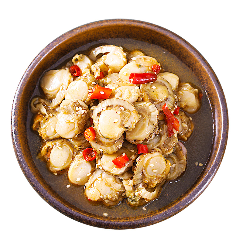 麻辣扇贝肉罐装开袋即食香辣小海鲜熟食罐头网红零食下饭菜山东省