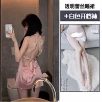 Розовый + белые чулки