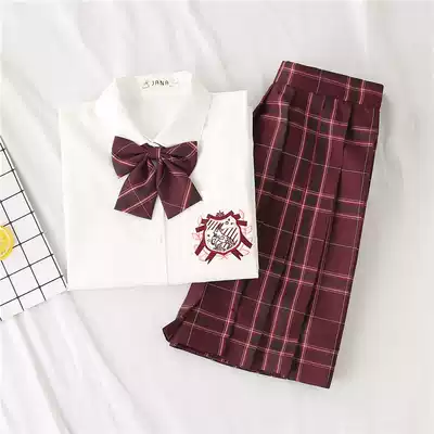 Spot original jk uniform skirt genuine set full class uniform school uniform college style female autumn students pleated dress