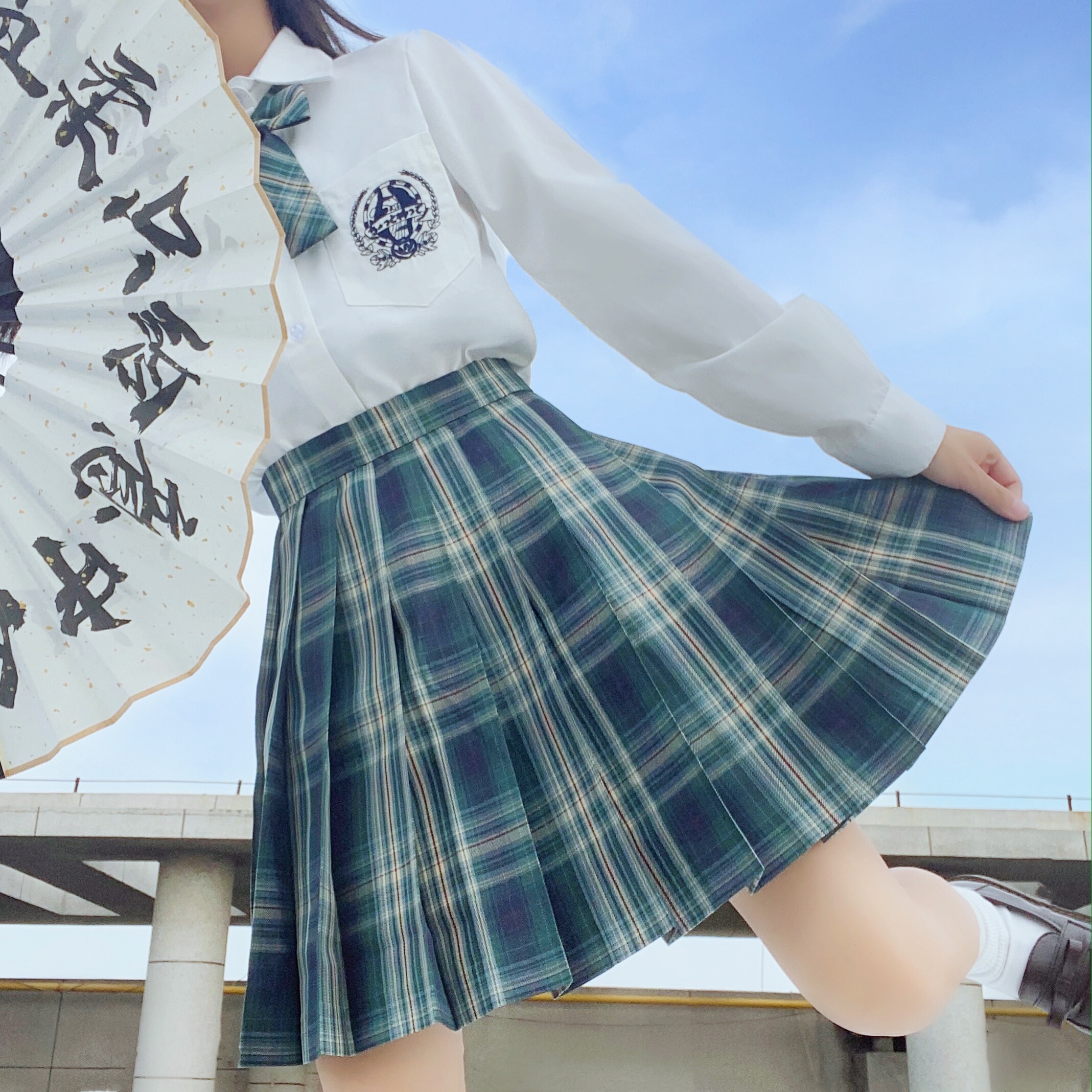 jk uniform skirt suit Full set of genuine 2021 spring college brand professional student dress rabbit seam seam pleated grid skirt