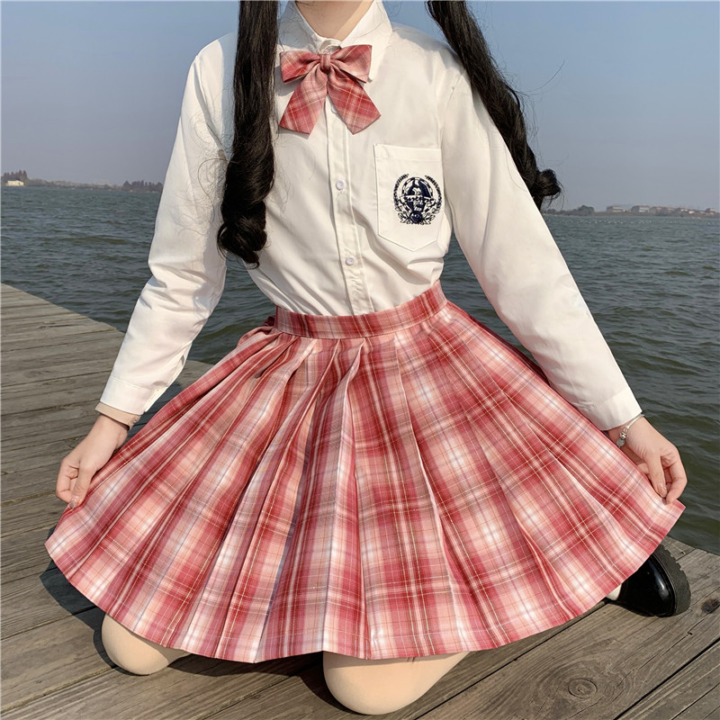 jk Uniform Dress Truth Light Silver Line London Epistle ) Original skirt panel New Year's Half Dress Winter Full Set