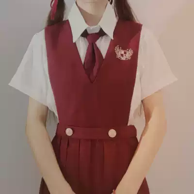 Original milk skirt Japanese JK uniform pleated skirt genuine student card milk skirt college style dress full set