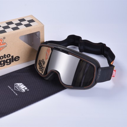 AMZ Locomotive Goggles Hale Safety Helmet Universal Goggle Retro Locomotive Riding Sunscreen Sandy Cross Country Glasses