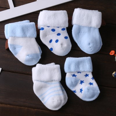 Newborn baby boy's newborn baby socks spring autumn summer thickened 0-3-6-12-month baby infant