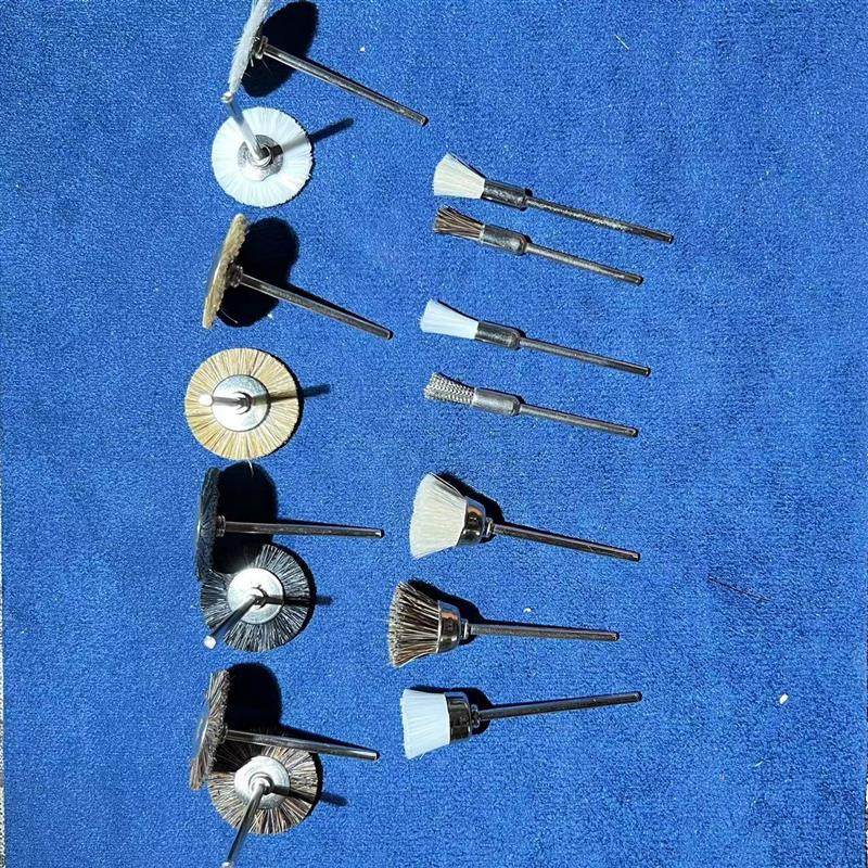 Day style 235 shank steel wire brown hair ten thousand brush brush T shaped text playing walnut to bottom cleaning electric brush head deity-Taobao