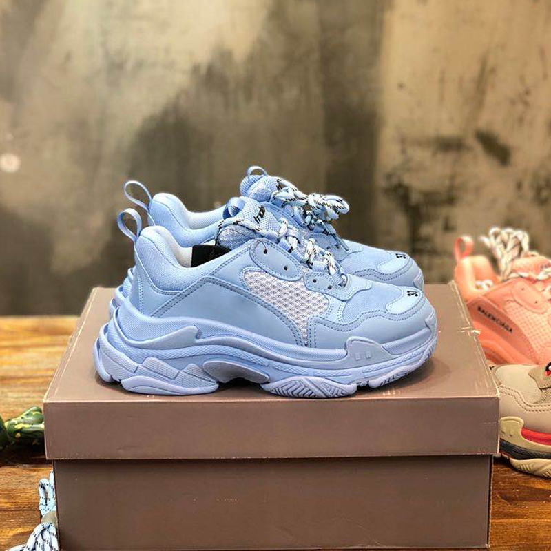 BlueNing still Ning customized   Paris A generation Daddy shoes female ins tide Thick bottom Make old increase Mesh surface leisure time gym shoes