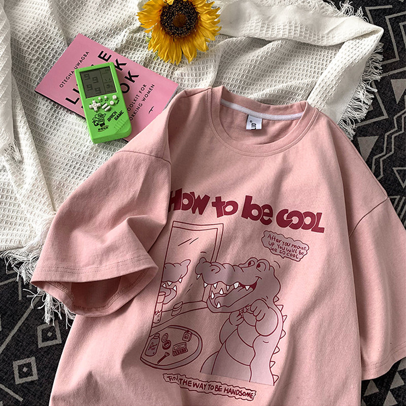 Large size short-sleeved t-shirt women's summer loose 2022 new fat mm middle school students design sense niche half-sleeved ins tide