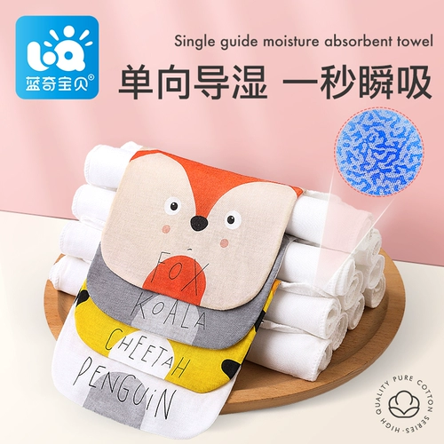 Детское хлопковое полотенце от пота, коврик для младенцев, милый детский хлопковый марлевый шарф для детского сада