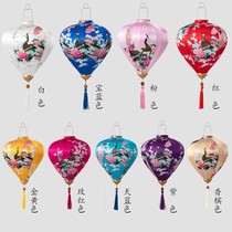 Summer decoration Vietnamese diamond lantern peacock pattern ancient wind outdoor waterproof Chinese wind ancient lantern festival hanging decoration