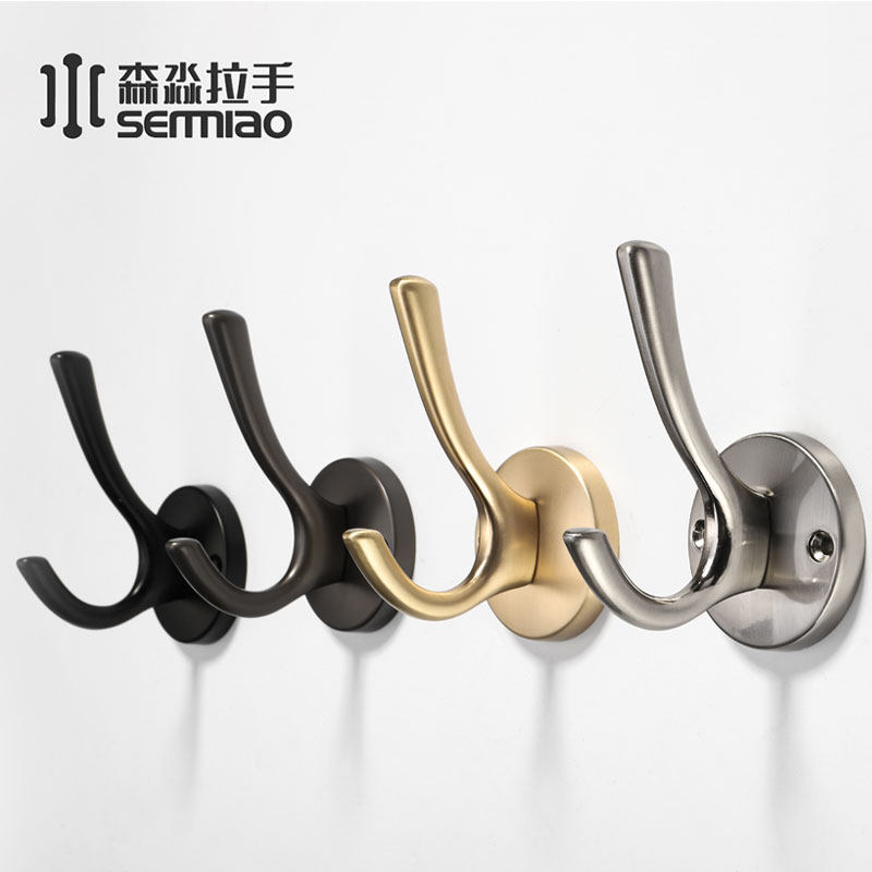 Nordic clothes clothes hook Wall wall entrance wardrobe door hanging clothes hook Single hook Wall hook metal