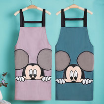 Waterproof and oil-proof hand apron strap cute Mickey cartoon fashion home kitchen work clothes for men and women waist
