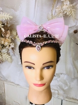 Classic Pink Great Butterfly Knot Inposées Drill Crown Ballet Dancer Fairy Doll Varietals Private Custom Head Décorated Hair Crown