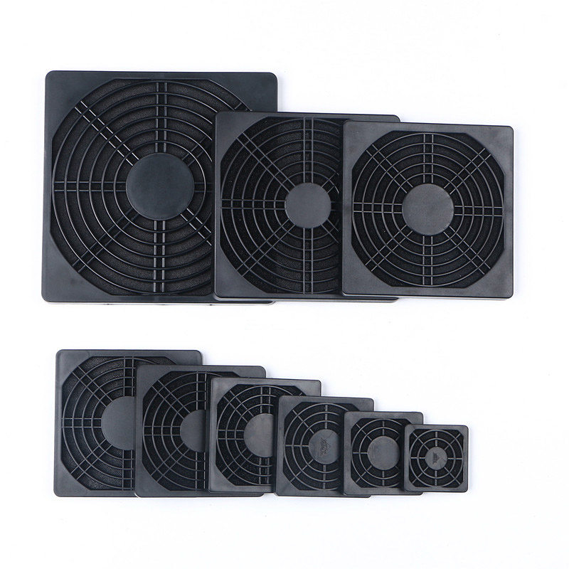 Three-in-one dustproof net cover 60 80 92 120 150MM axial fan cooling fan plastic filter net cover