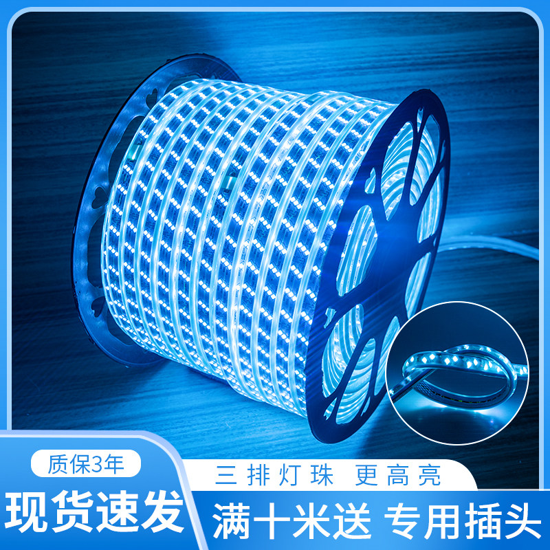 LED light with strip home living room ceiling 220v No frequency sparkling strip Outdoor waterproof ultra bright cold light light strip