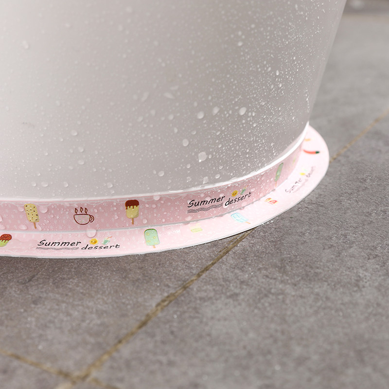 Dressing room toilet sticker edge base ring anti-mildew waterproof floor mat sticker decorative personality cartoon cute beauty sewing sticker