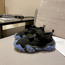 Daddy shoes female ins tide Spring Net red thick bottom ugly cute Super fire Velcro snot shoes women 2021 New