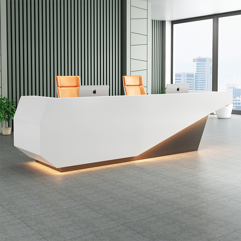 Company front desk creative paint simple modern office front desk reception desk service desk cashier counter bar